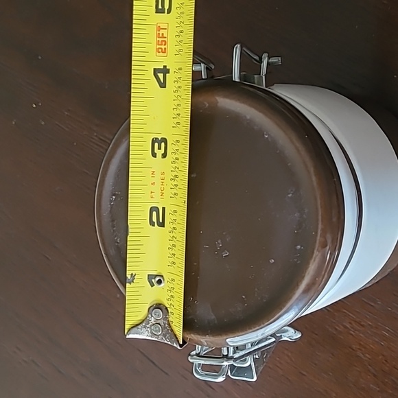 Bee House apothecary canister brown white excellent stash jar container holder ! - Picture 7 of 10